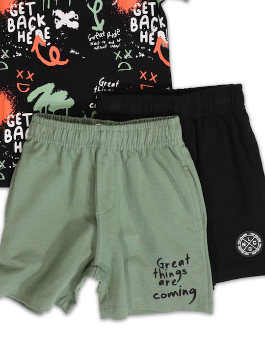 New College Kinder Set mit Shorts Sommer 3Stück Mehrfarbig