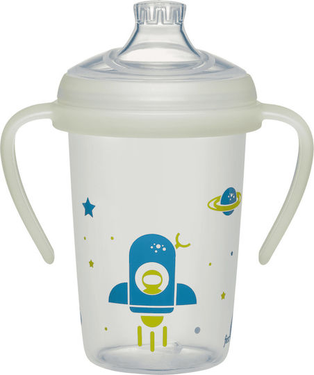 Nip Space Educational Sippy Cup Plastic with Handles White for 6m+m+ 270ml
