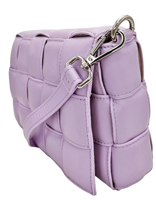 Set Leather Women's Bag Handbag Lilac