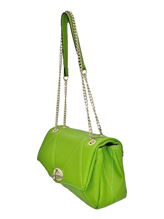 Leather Women's Bag Shoulder Green