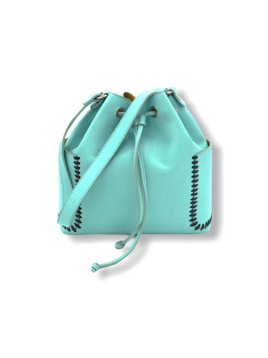 Savil Leather Women's Pouch Shoulder Turquoise