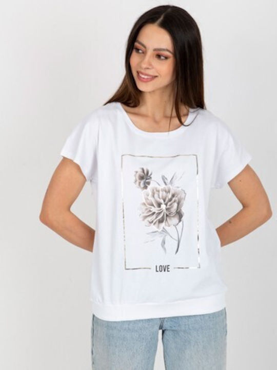 Rue Paris Γυναικείο T-shirt Λευκό