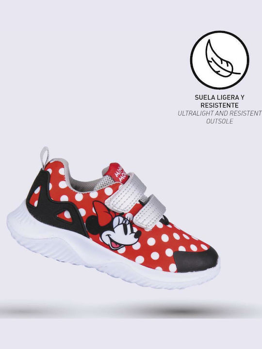 Minnie Mouse Adidași Copii Cu Închidere Hoop & Loop Roșii