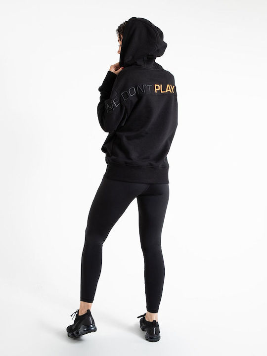 Men's Hooded Sweatshirt Boxraw We Don't Play Boxing - Black