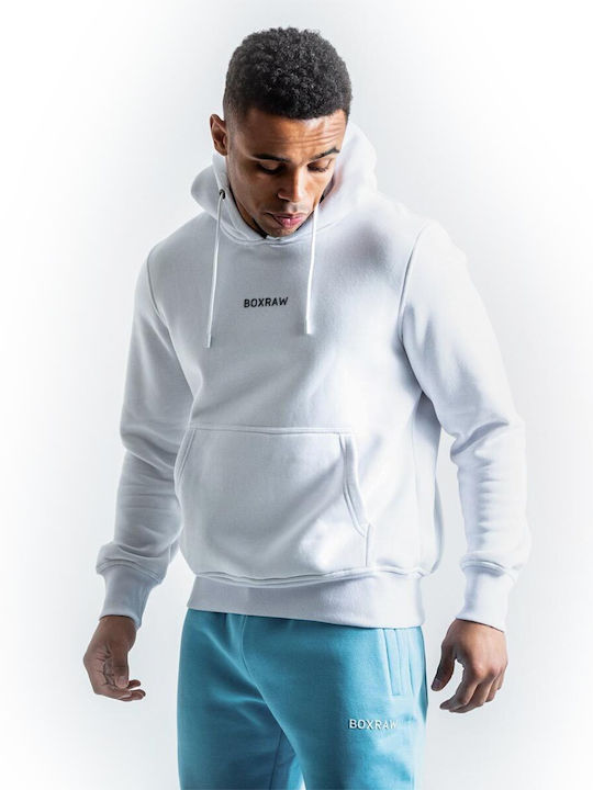 Men's Hooded Sweatshirt Boxraw Johnson - White