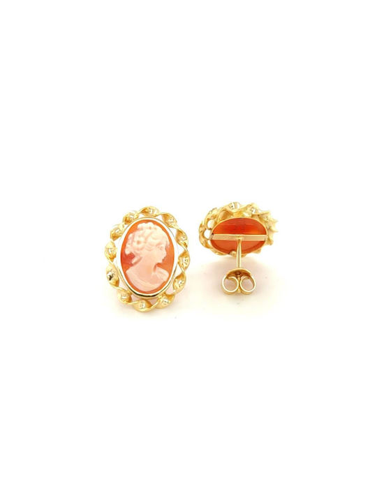 Women's Cameo earrings, 14K gold (585°)