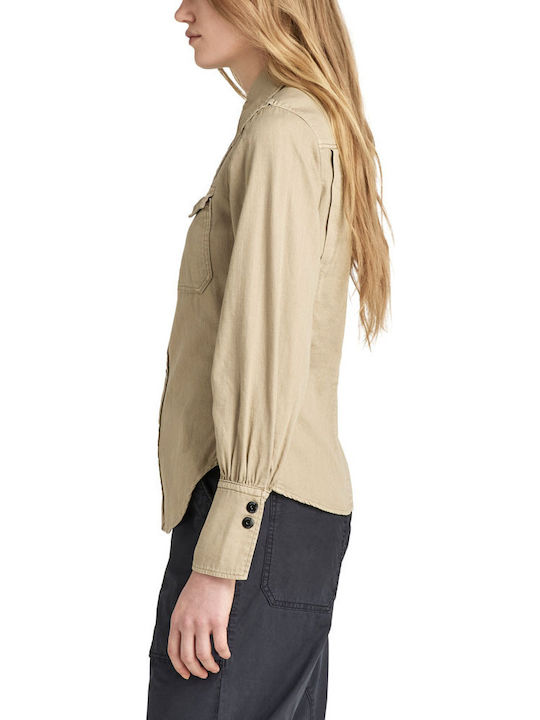 Women's Long Sleeve Shirt Beige