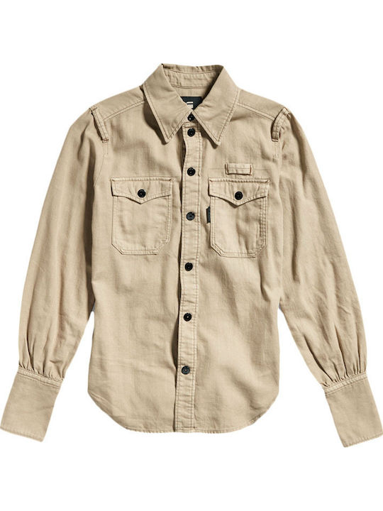 Women's Long Sleeve Shirt Beige