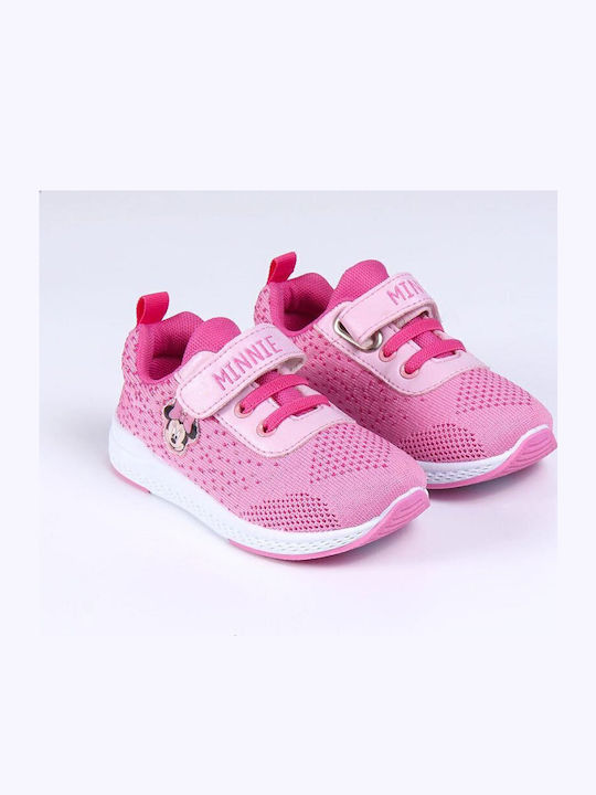 Disney Minnie Παιδικά Sneakers με Σκρατς Ροζ