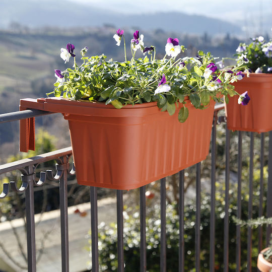 Bama ITALY Blumenkasten Kunststoff Orange 50x20x18.5cm.