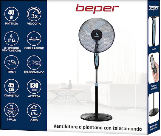 Beper Beper Pedestal Fan 40W Fan Diameter 45cm Blue