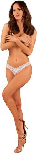Obsessive Heavenlly Crotchless Thong White
