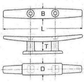 Dock Cleats Boat Deck 125mm