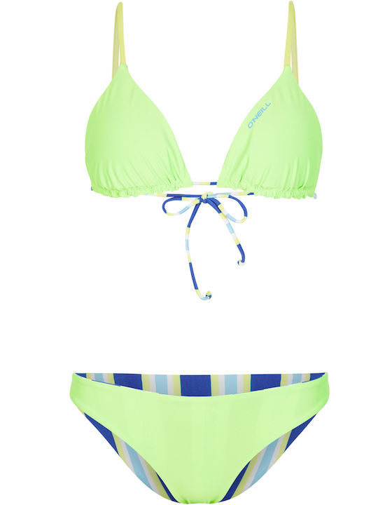 Revo Set Bikini Τριγωνάκι Ριγέ Μπλε