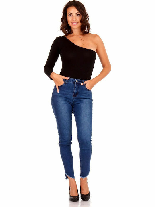 One Shoulder Bodysuit Black