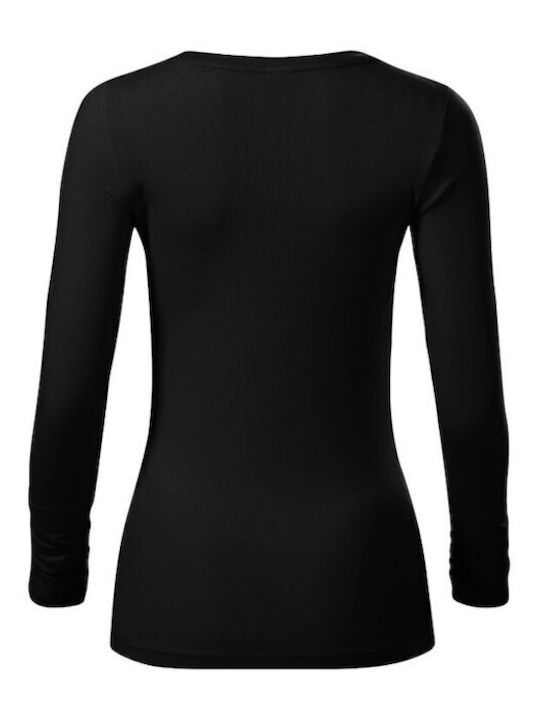 Malfini Brave Women's Athletic Blouse Long Sleeve Black