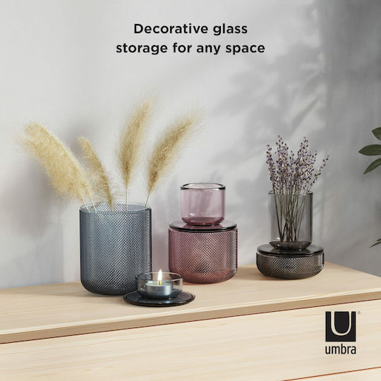 Umbra Διακοσμητικό Βάζο Glas Allira Blue 10.8x10.8x15.9cm 1Stück