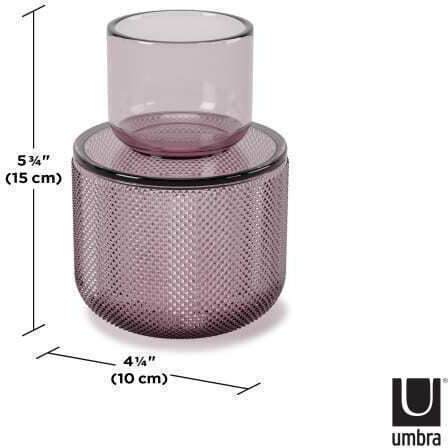 Umbra Декоративна ваза Стъкло Allira Medium Purple 10x10x15см 1бр