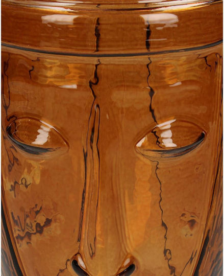 Zaros Διακοσμητικό Βάζο Glas Face Coffee 18x18x25cm 1Stück