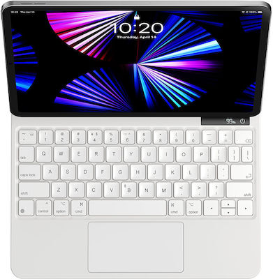 Baseus Brilliance Flip Cover Plastic with Keyboard English US White (iPad Air 2020/2022 / iPad Pro 2018 11" / iPad Pro 2020 11" / iPad Pro 2021 11") ARJK010102