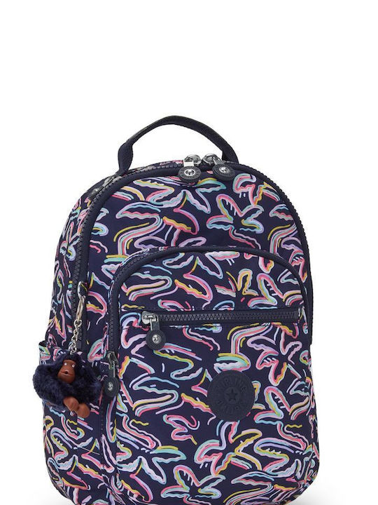 Kipling Seoul Σχολική Τσάντα Πλάτης Δημοτικού Palm Fiesta