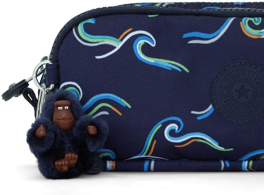 Kipling Gitroy Federmäppchen mit 3 Fächern Fun Ocean