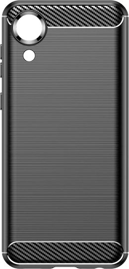 Techsuit Carbon Задна корица Силикон Черен (Galaxy A03)
