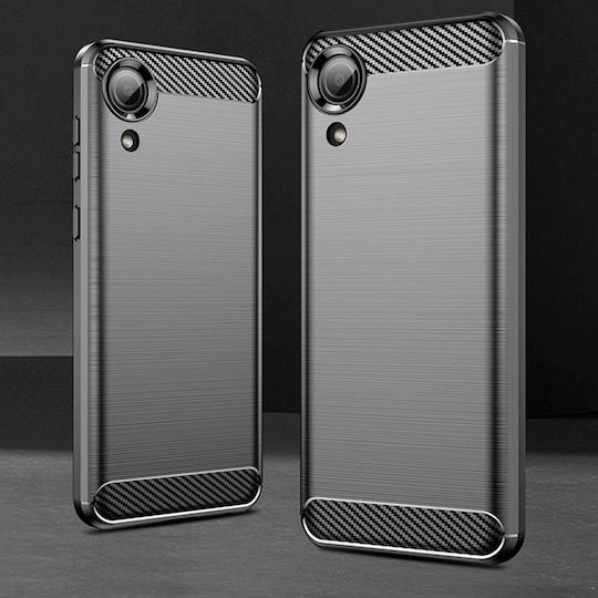 Techsuit Carbon Задна корица Силикон Черен (Galaxy A03)