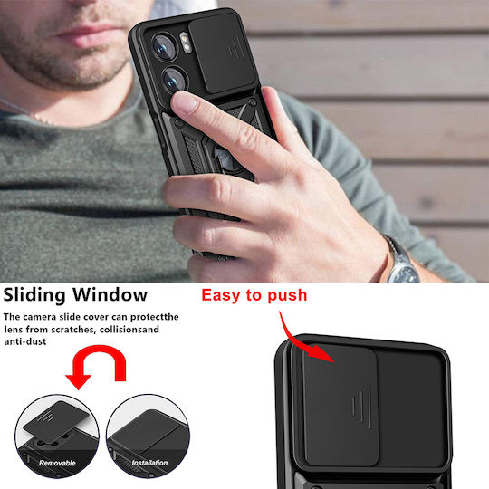 Techsuit Camshield Back Cover Πλαστικό / Σιλικόνης Μαύρο (OnePlus Nord N20 SEOppo A57 4G)