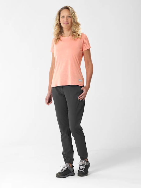 Hollie Γυναικείο T-shirt Πεζοπορίας με Διαφάνεια Κίτρινο