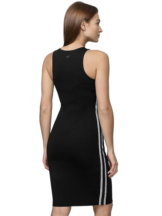 4F Mini Αμάνικο Αθλητικό Φόρεμα Μακό Μαύρο