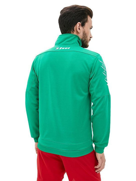 Zeus Enea Men's Sweatshirt Jacket Green / Dark Grey