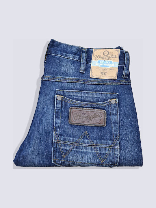 Crank Men's Jeans Pants with Relaxed Straight Fit Navy Blue
