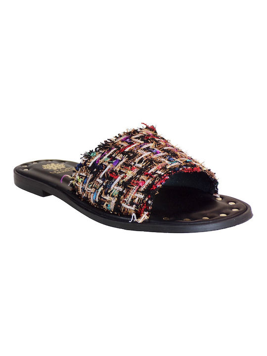 Utopia Sandals Flat Mules σε Μαύρο Χρώμα