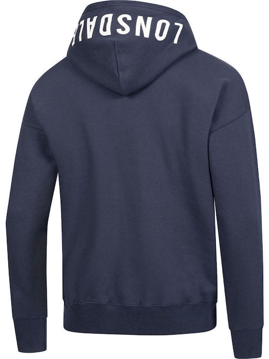Achow Φούτερ με Κουκούλα Navy Μπλε