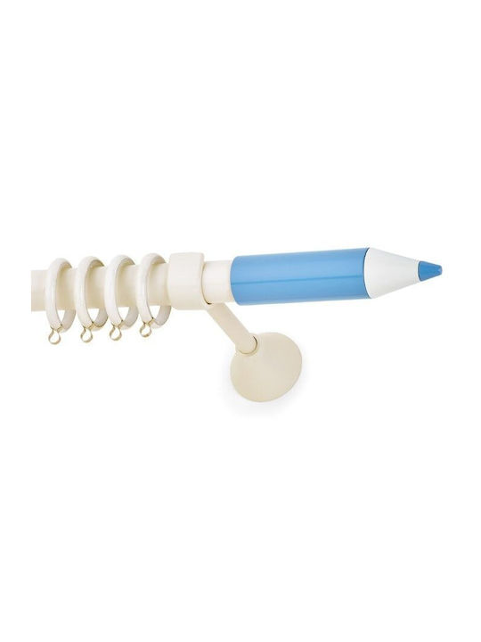 Anartisi Metalic Galerie pentru perdele Pencil Dublu cu bară Φ25mm 200buc Ecru / Albastru pentru copii