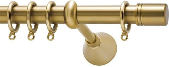 Viometale Metallic Curtain Pole Italy Single Diameter 25mm 240cm Matte Finish 22.WG.240.57