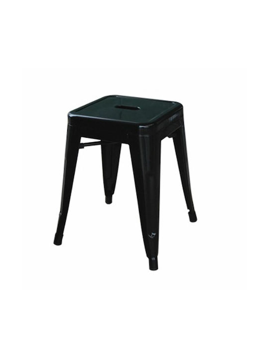 Metallic Stool Outdoor Relix Μαύρο 1pcs 39x39x46cm