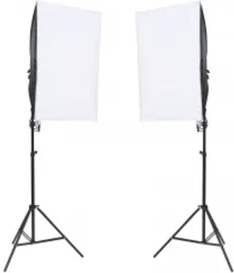 vidaXL Kit Fotografic Studio Set Lumini Fundal & Reflector Kit de iluminat pentru Studio
