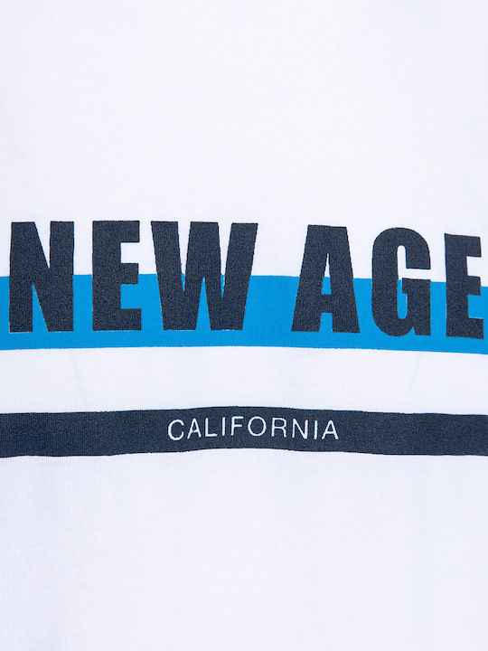 Snta T-shirt with New Age print - White