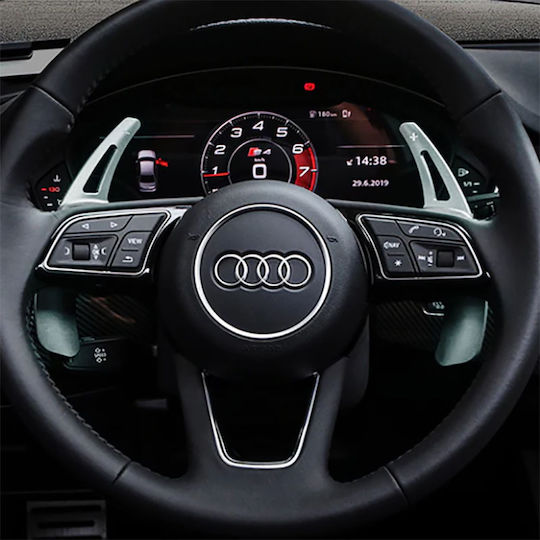 Carner Paddles Shift Αλουμινίου για Audi A3 2017 / A4 2017 / A5 2017 Ασημί 2τμχ