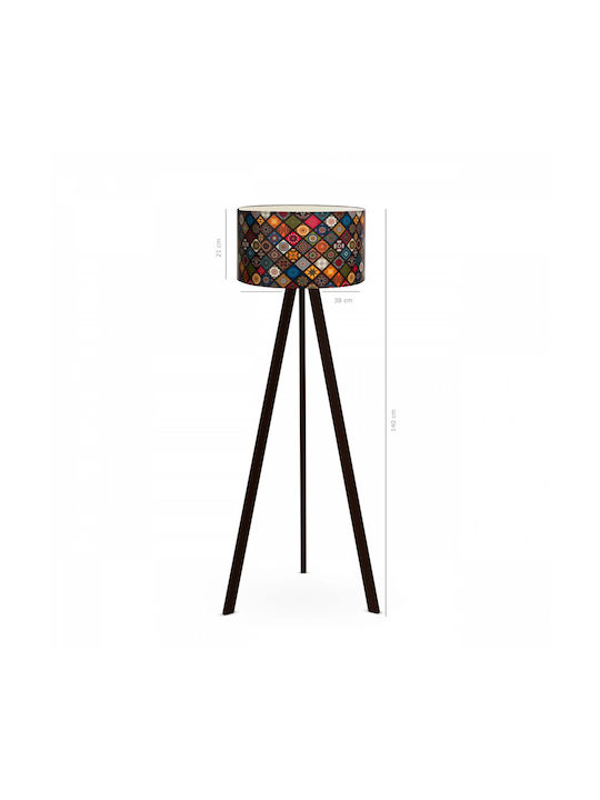 Opviq Floor Lamp H120xW38cm. with Socket for Bulb E27 Multicolour