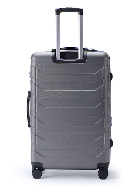 Lavor Medium Hard Gray Travel Suitcase with 4 Wheels Height 65cm