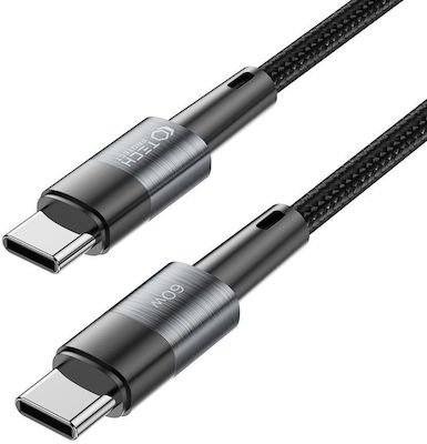 Tech-Protect Ultraboost Braided USB 2.0 Cable USB-C male - USB-C male 60W Γκρι 1m
