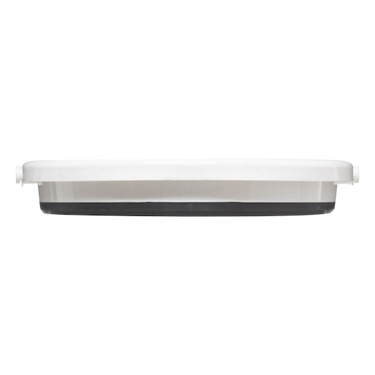 5Five Folding Basin Round 32x32x14.5cm. Silicone Capacity 10lt Gray