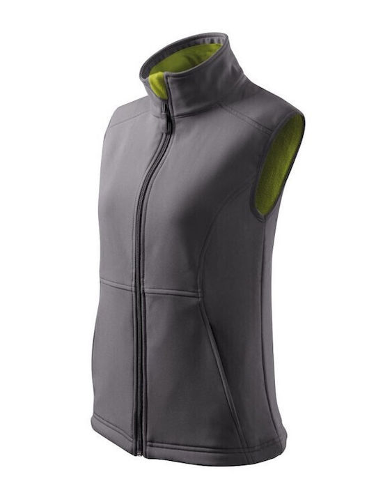Women's for Hiking Short Sports Softshell Jacket Waterproof and Windproof for Winter Gray