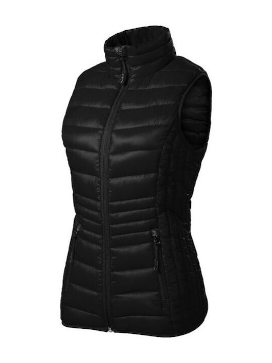 Malfini Kurz Damen Ärmellos Puffer Jacke Schwarz