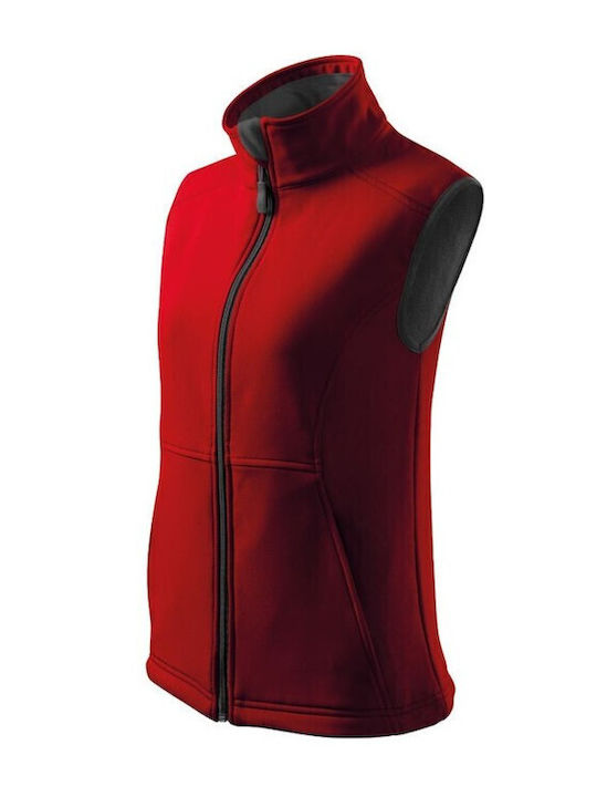 Softshell Γυναικείο Αμάνικο Μπουφάν Κόκκινο