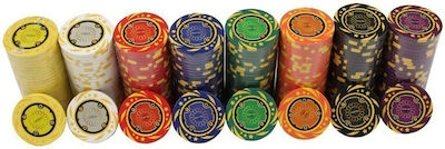 Pokeritems Set von 500 nummerierten Pokerchips 14gr in Koffer mit 2 Kartenspielen