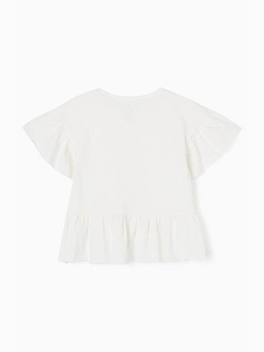 Zippy Kids Blouse Short Sleeve White